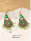 billige Øredobber for kvinner-Bohemske dråpeformede øredobber til dame – vintage tribal stil med perlekant, lette statement-smykker til fester og festivaler