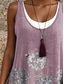 ieftine Rochii de soare-Pentru femei Rochie Mini Rochii Tricou Rochie de Vară Rochie A line Vacanță Casual Boho Potrivire Largă Floral Grafic Fără manșon În U Scoateți gâtul Mov Deschis Vară Primăvară