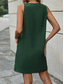 cheap Denim Dresses-Women&#039;s Mini Dress Shift Dress Slip Dress Vacation Casual Outdoor Vacation Daily Regular Fit Plain Sleeveless U Neck Black Blue Green Summer