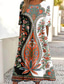 cheap Casual Floral Dresses-Women&#039;s Midi Dress Floral Dress Print Dress Fashion Classic Modern Outdoor Daily Holiday Regular Fit Flower Short Sleeve Crew Neck White Green Summer