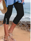 cheap Plain Leggings-Women&#039;s Leggings Basic Casual Casual / Sporty Calf-Length High Waist Plain Comfy Soft Comfortable Stretchy Vacation Yoga Street Black White Summer Slim Fit