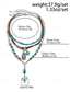 voordelige Dames ketting-Set gelaagde turquoise kralenkettingen voor dames in westernstijl – boho statement sieraden met cactus- en traanvormige bedels, ideaal voor festivals, countryconcerten en vrijetijdskleding