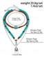voordelige Dames ketting-Set gelaagde turquoise kralenkettingen voor dames in westernstijl – boho statement sieraden met cactus- en traanvormige bedels, ideaal voor festivals, countryconcerten en vrijetijdskleding