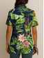 cheap Women&#039;s Vacation Tops-Women&#039;s Shirt Graphic Leaf Hawaiian Vintage Tropical Daily Sleeveless Short Sleeve Shirt Collar Regular Tops Daily Red Blue Purple Green Light Blue Summer Spring