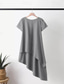 cheap Plain Dress-Women&#039;s Midi Dress Casual Dress T Shirt Dress Tee Dress Classic Modern Outdoor Vacation Daily Regular Fit Plain Short Sleeve Crew Neck Gray Summer