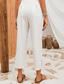 economico Fondi-Per donna Pantaloni Estivi 100% cotone Pantaloni Corti Moda Streetwear Comfort Lunghezza alla caviglia Misura del girovita medio Semplice Pizzo Comodo Confortevole Streetwear Abbigliamento quotidiano