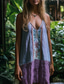 cheap Boho Dress-Women&#039;s Mini Dress Floral Dress Boho Dress Print Dress Classic Modern Outdoor Vacation Going out Regular Fit Flower Sleeveless V Neck Purple Summer