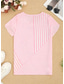 abordables T-shirt rayé et géométrique-Carnaval Femmes T-shirt Imprimé Rayé Élégant Occasionnel Manche Courte Col en V Hauts Réguliers Quotidien Bleu Jaune Vert Claire Rose Claire Violet Été Printemps