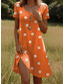 cheap Floral Dress-Women&#039;s Mini Dress T Shirt Dress Tee Dress A Line Dress Summer Dress Casual Holiday Beach Regular Fit Floral Graphic Short Sleeve Crew Neck Red Light Brown Blue Orange Summer Spring