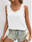 cheap Plain Tank Top-Women&#039;s Camisole Tank Top Solid Color Daily Casual Sleeveless V Neck Regular Tops Daily Ruffle White Pink Red Green Summer Spring