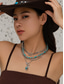 voordelige Dames ketting-Set gelaagde turquoise kralenkettingen voor dames in westernstijl – boho statement sieraden met cactus- en traanvormige bedels, ideaal voor festivals, countryconcerten en vrijetijdskleding