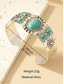 economico Bracciale da donna-Bracciale rigido vintage da donna in oro con pietre turchesi – bracciale regolabile in stile boho per donne, ideale per outfit casual, feste e festival estivi