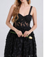 cheap Cocktail Dresses-A-Line Quinceanera Dresses Elegant Dress Wedding Wedding Guest Knee Length Sleeveless Sweetheart Polyester Backless with Floral Print Wedding Guest Dress 2025