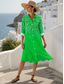 ieftine Rochie boho-Pentru femei Rochii Midi Rochie de schimb Casual Dată Fit regulat Ombre Grafic Imprimeu Paisley Manșon Lung Guler Cămașă Roșu-aprins Albastru piscină Mov Trifoi Vară Toamnă