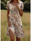 cheap Floral Dress-Women&#039;s Mini Dress T Shirt Dress Tee Dress A Line Dress Summer Dress Casual Holiday Beach Regular Fit Floral Graphic Short Sleeve Crew Neck Red Light Brown Blue Orange Summer Spring