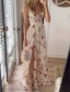 cheap Elegant Floral Dresses-Women&#039;s Long Dress Maxi Dress Casual Dress Floral Dress Fashion Elegant Dress Outdoor Party Holiday Regular Fit Flower Sleeveless V Neck White Summer