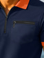 abordables Polo Classique pour Hommes-Homme Polo à fermeture éclair Chemise de golf Vacances Occasionnel Revers Zip quart Manche Courte Mode Moderne Couleur Unie Fermeture éclair Été Printemps Toutes saisons Coupe régulière Blanche Rouge