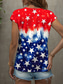 cheap Independence Day Top-Women&#039;s Patriotic  Camisole Tank Top Graphic Flag Vintage Stylish Classic Sleeveless Red White And Blue Short Sleeve V Neck Regular Tops Daily Print Red Summer Spring