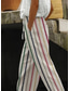 cheap Straight-Leg Pants-Women&#039;s Chinos Vacation Vintage Ethnic Style Full Length High Waist Stripe Lines / Waves Stripe Soft Outdoor Breathable Micro-elastic Formal Outdoor Vacation White Red Green Fall Loose Fit