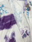 cheap Elegant Floral Dresses-Women&#039;s Midi Dress Casual Dress Floral Dress Print Dress Fashion Modern Outdoor Holiday Going out Regular Fit Flower Long Sleeve V Neck Purple Summer