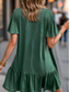 cheap Plain Dress-Women&#039;s Mini Dress T Shirt Dress Tee Dress Casual Daily Regular Fit Graphic Short Sleeve Crew Neck Deep Green Summer