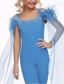 preiswerte Kleider für die Blumenmädchen-Zweiteiliges Sweep  Pinsel Zug Feder Kleid Blumenkind Kleid Geburtstagsmädchen Süßes Ballkleid Chiffon mit Federn  Pelz Star Passform 3-16 Jahre Kleid um zu beeindrucken Stretchkleid