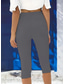 abordables Leggings unis-Femmes Pantalon capri Leggings Vacances Mode Streetwear Capris Taille haute Couleur Unie Impression Chaleur Thermique Doux Respirant Élastique Quotidien Extérieur Vacances Rouge rubis Noir Blanche