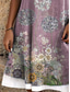 ieftine Rochii de soare-Pentru femei Rochie Mini Rochii Tricou Rochie de Vară Rochie A line Vacanță Casual Boho Potrivire Largă Floral Grafic Fără manșon În U Scoateți gâtul Mov Deschis Vară Primăvară