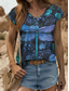 cheap Animals Tank Top-Women&#039;s Animals Camisole Tank Top Vintage Tropical Stylish Sleeveless Short Sleeve V Neck Regular Tops Daily Print Yellow Red Blue Purple Green Summer Spring