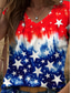 cheap Independence Day Top-Women&#039;s Patriotic  Camisole Tank Top Graphic Flag Vintage Stylish Classic Sleeveless Red White And Blue Short Sleeve V Neck Regular Tops Daily Print Red Summer Spring