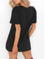 cheap Plain Dress-Women&#039;s Mini Dress T Shirt Dress Tee Dress Summer Dress Casual Daily Regular Fit Plain Short Sleeve V Neck Black White Brown Green Summer