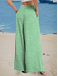 cheap Wide Leg &amp; High Waisted-Women&#039;s Wide Leg Chinos Beach Shorts Vacation Fashion Casual Full Length High Waist Graphic Stripe Drawstring Printing Breathable Soft Micro-elastic Vacation Casual Daily Violet Robin&#039;s Egg Blue Green