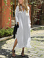 cheap Plain Dress-Women&#039;s Long Dress Maxi Dress Casual Dress Shift Dress Fashion Outdoor Party Holiday Regular Fit Plain Short Sleeve Shirt Collar Black White Blue Summer