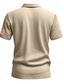 ieftine Polo clasic pentru bărbați-Bărbați Cămașă de golf Tricouri polo de golf Muncă Casual Rever Manșon scurt De Bază Modern Drapelul SUA american Nasturi Vară Fit regulat Kaki Deschis Negru Alb Bleumarin Verde Militar Gri Cămașă de