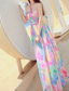 cheap Elegant Floral Dresses-Women&#039;s Long Dress Maxi Dress Floral Dress Halter Neck Dress Print Dress Elegant Fashion Modern Outdoor Vacation Going out Regular Fit Flower Sleeveless Halter Neck Pink Summer