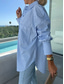 cheap Women&#039;s Stripe&amp;Geometric Tops-Women&#039;s Shirt Floral Stylish Casual Long Sleeve Shirt Collar Regular Tops Daily Buttons Pocket Print Pink Blue Khaki Summer Spring