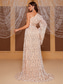 cheap Wedding Guest Dresses-Sparkle Sequin Tassel Wedding Dresses in Color Formal Wedding Dresses A-Line One Shoulder Sleeveless Floor Length Tulle Bridal Gown 2025