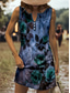 baratos Vestidos Boho-Mulheres Minivestido Vestidos Para o Verão Vestido de turno Vestido ombro a ombro Férias Casual Para Noite Normal Floral Gráfico Letra Sem Manga Decote V Vermelho Azul Roxo Verde Verão Primavera