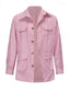 cheap Men&#039;s Jackets &amp; Coats-Men&#039;s Lightweight Jacket Summer Jacket Shirt Jacket Transition Jacket Vacation Daily Pocket Summer Spring Stripes Fashion Classic Lapel Regular Pink Blue Green Khaki Jacket