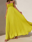 voordelige Eenvoudige jurk-Dames Lange jurk maxi-jurk Casual jurk Swingjurk Modieus Buiten Feest Avond Feest Normale pasvorm Effen Mouwloos Strapless Geel Blozend Roze blauw Zomer