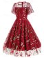 ieftine rochie florală-Pentru femei Rochie Mini Rochie A line Rochie din Tul Elegant Petrecere cocktail În aer liber Serată Petrecere Brodat Plasă Fit regulat Floral Manșon scurt Stil Nautic Albastru piscină Negru Alb