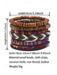 baratos Jóias Masculinas-Conjunto de pulseiras masculinas trançadas com miçangas multicamadas estilo boho, vários designs de materiais - madeira, couro e corda, estilo tribal, praia e uso casual