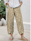 cheap Straight-Leg Pants-Women&#039;s Chinos Baggy Pants Casual Ankle-Length High Waist Graphic Geometric Patchwork Drawstring Printing Thermal Warm Breathable Micro-elastic Casual Daily Violet Robin&#039;s Egg Blue Green Khaki Summer