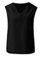 abordables Tops Sencillos para Mujeres-Mujer Camiseta sin mangas tipo camisola Color sólido Diario Casual Sin Mangas Escote en Pico Tops regulares Diario Negro Blanco Amarillo Rosa Azul Marino Verano
