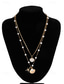 abordables Collier pour femme-Collier de plage d'été pour femme avec breloques en perles, coquillages et étoiles de mer – collier superposé plaqué or pour les vacances, les tenues décontractées et les occasions spéciales