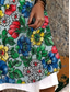 preiswerte Druck Blumen Kleider-Damen Midikleid Trägerkleid Mode Klassisch Täglich Outdoor Wochenende Normale Passform Blumen Grafik Ärmellos Rundhalsausschnitt Mehrfarbig Sommer Frühling Herbst