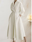cheap Cocktail Dresses-A-Line Quinceanera Dresses Elegant Dress Formal Wedding Ankle Length Long Sleeve Shirt Collar Satin with Buttons 2025
