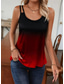 cheap Art&amp;Design Tank Top-Women&#039;s Tank Top Ombre Color Gradient Stylish Sleeveless Crew Neck Scoop Neck Regular Tops Daily Cut Out Wine Blue Summer Spring