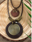 abordables Collar de mujer-Collar con colgante de madera en capas estilo bohemio para mujer: cuentas de aleación natural hechas a mano, diseño étnico en espiral, joyería ligera y llamativa para atuendos casuales, fiestas de verano y vacaciones en la playa.