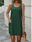cheap Denim Dresses-Women&#039;s Mini Dress Shift Dress Slip Dress Vacation Casual Outdoor Vacation Daily Regular Fit Plain Sleeveless U Neck Black Blue Green Summer